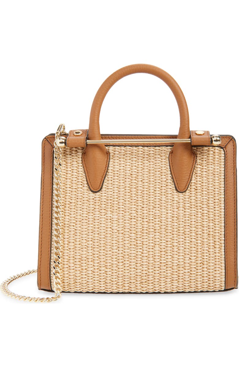 Strathberry Mini Woven Raffia Tote, Main, color, Tan/ Natural
