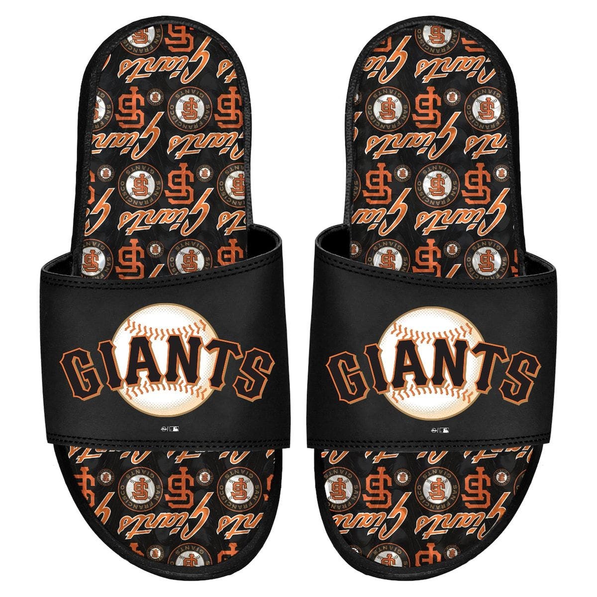 ISLIDE San Francisco Giants Team Pattern Gel Slide Sandals, Main, color, 