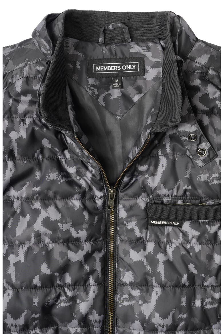 SoHo Quilted Jacket, Alternate, color, Black camo