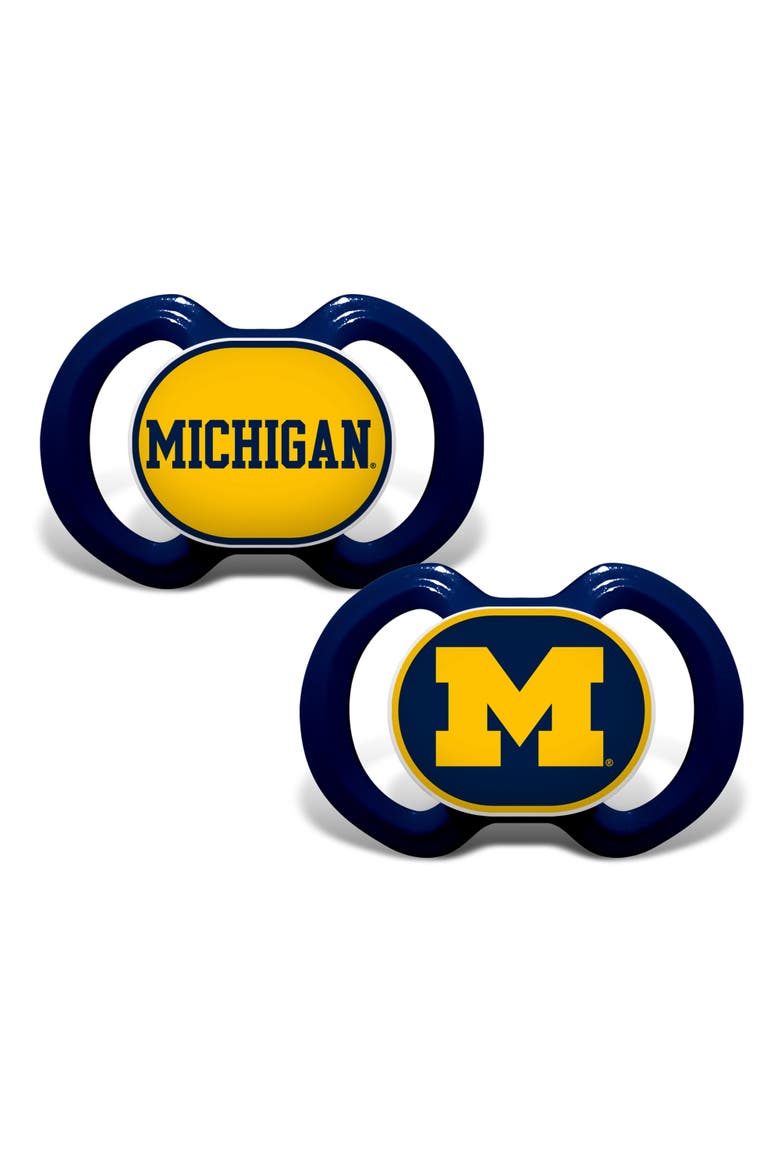 Michigan Wolverines Pacifier 2-Pack, Main, color, Multicolor