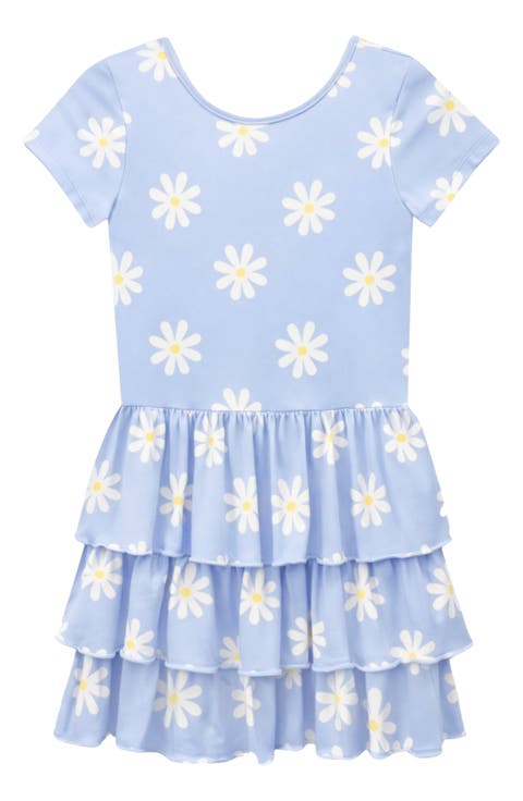 Kids' Short Sleeve Triple Ruffle Dress (Toddler, Little Kid & Big Kid)