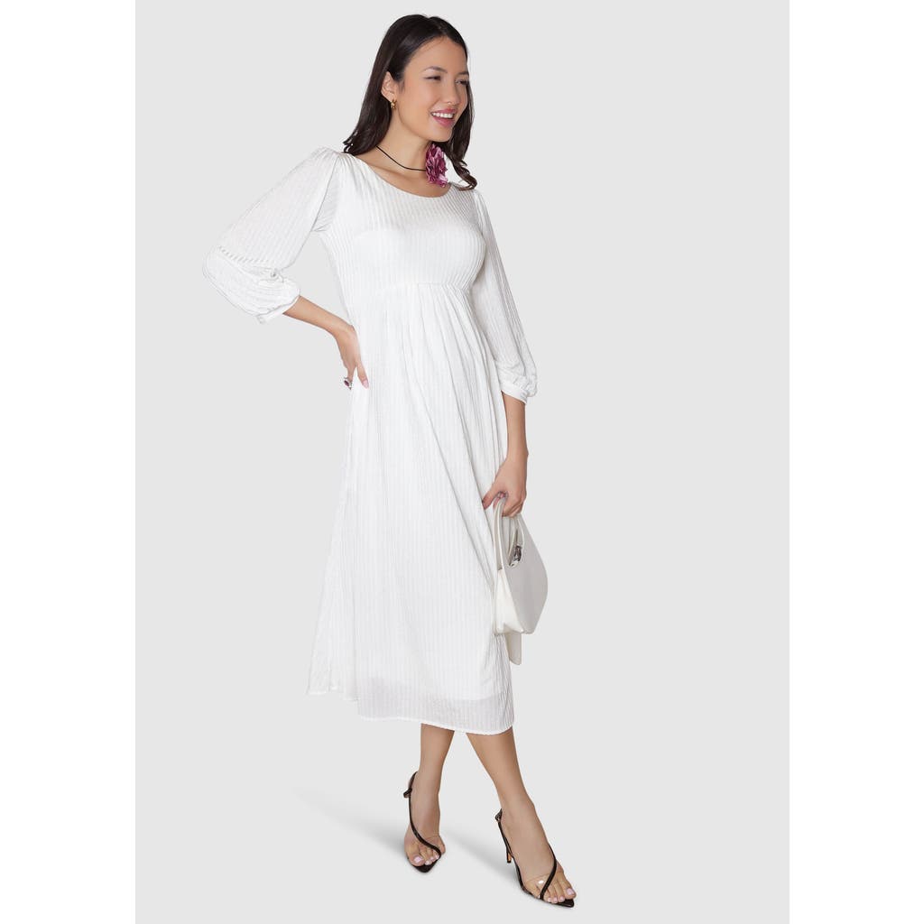 Tiffany Rose Maternity Isla Ribbed Jersey Dress In White