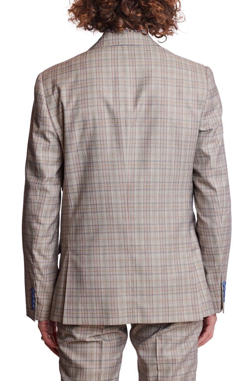 Paisley & Gray Dover Slim Fit Plaid Sport Coat In Brown