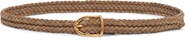 TOM FORD Angled Buckle Woven Suede Belt