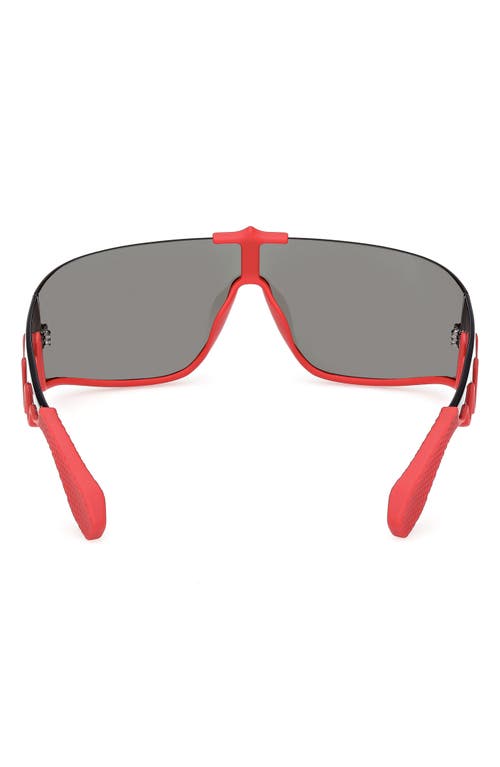 Christian Louboutin 141mm Loubishark Square Shield Sunglasses In Gray