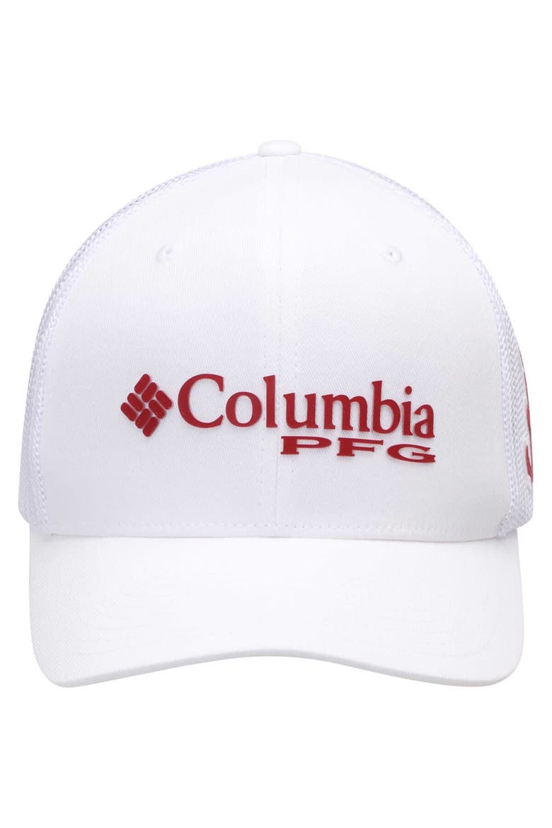 Men's Columbia White Alabama Crimson Tide Collegiate PFG Flex Hat, Alternate, color, White