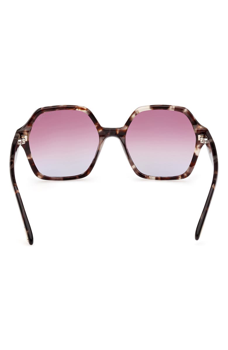 TOM FORD 56mm Geometric Sunglasses, Alternate, color, Colored Havana