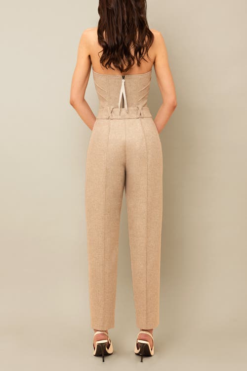 Contessa Mills Aconitum Structured Elegant Wool And Silk Lined Corset In Neutral