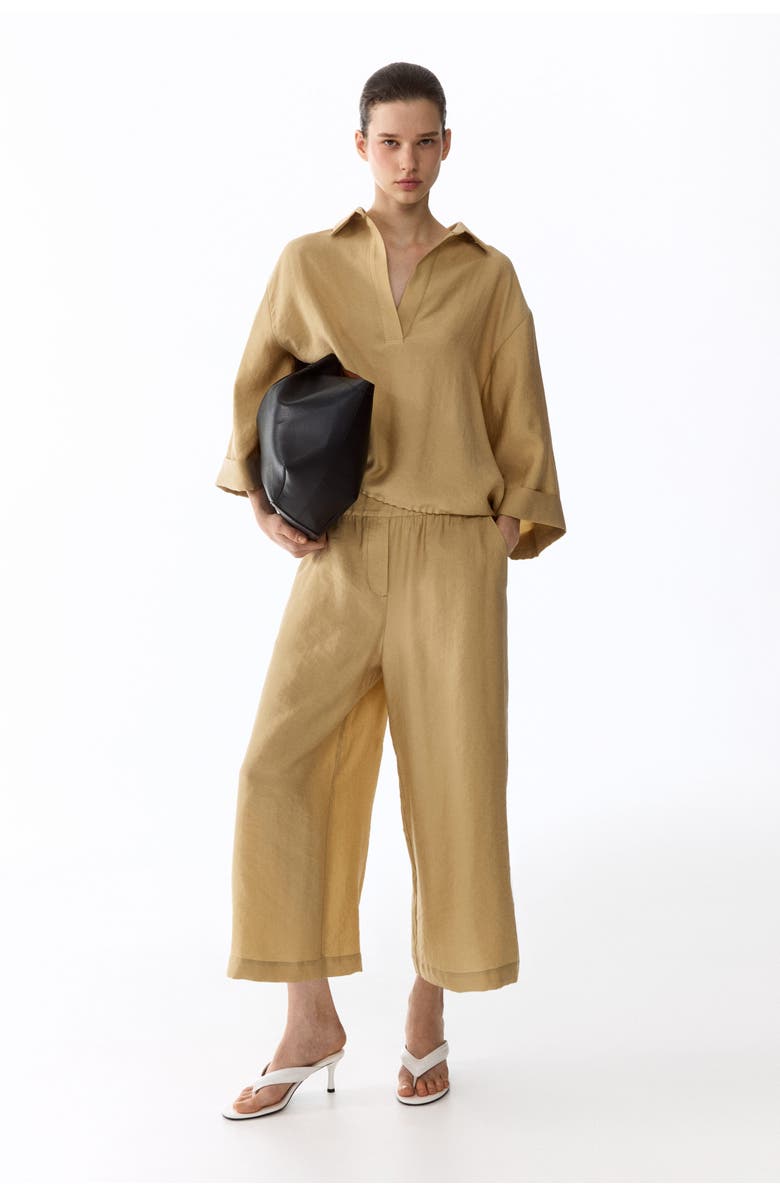 H&M Oversized Lyocell-blend Blouse, Alternate, color, Light Beige