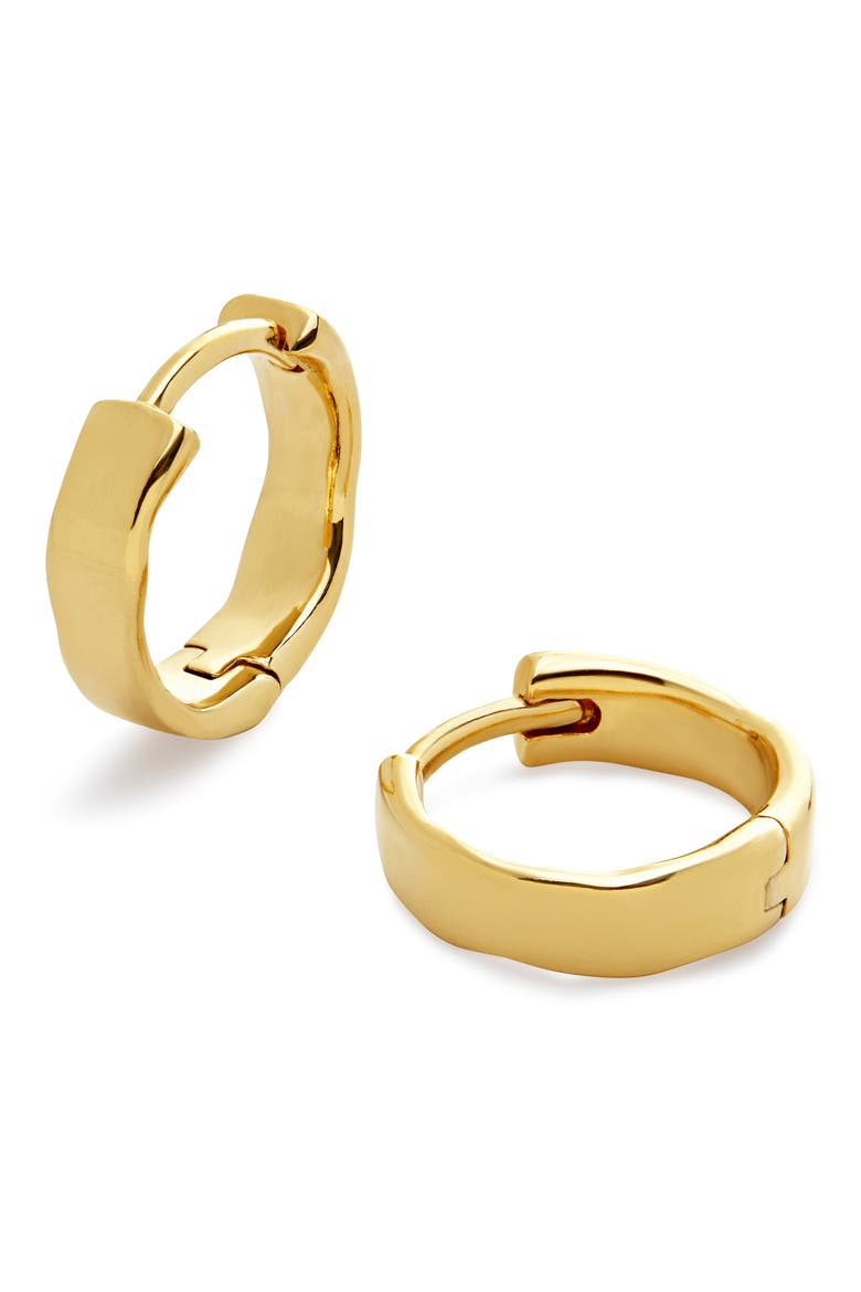 MV Siren™ Muse Wave Huggie Earrings, Main, color, GOLD