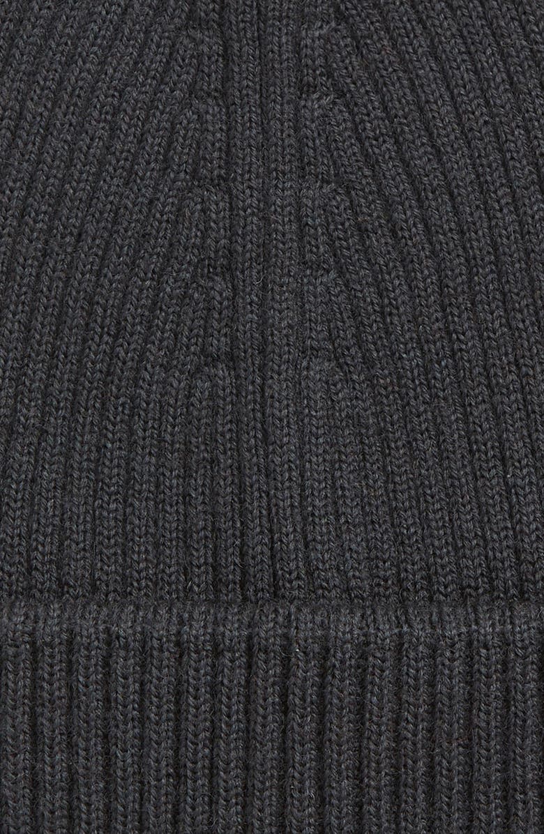 OUR LEGACY Merino Wool Rib Beanie, Alternate, color, Off Black Rustic Merino