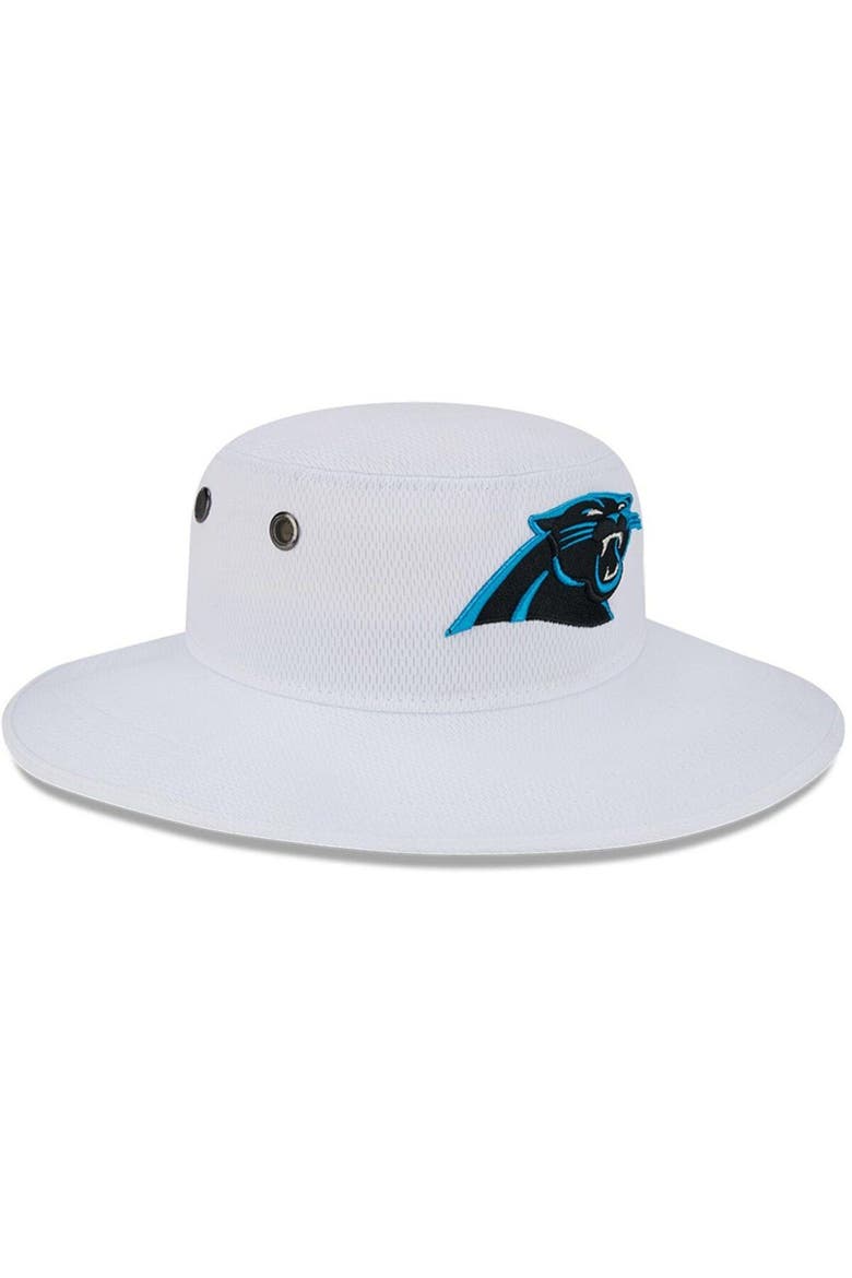 Men's New Era White Carolina Panthers 2023 NFL Training Camp Panama Bucket Hat, Alternate, color, White