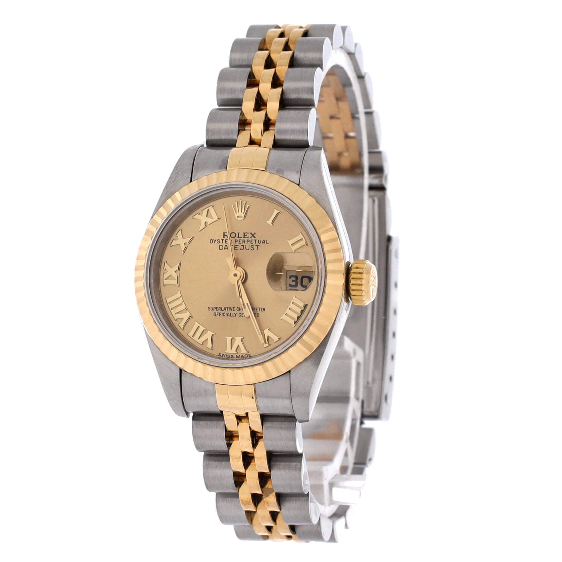 Oyster Perpetual Datejust Automatic Watch Stainless Steel and Yellow Gold 26, Alternate, color, Metallic Silver