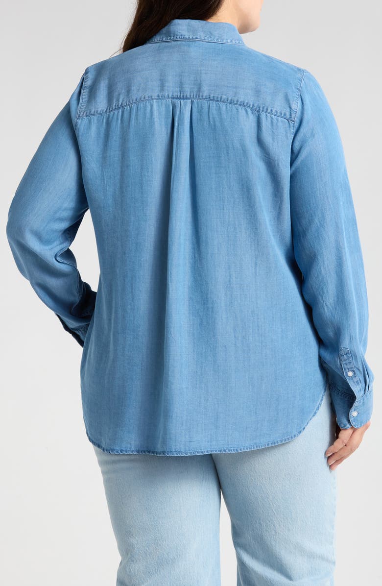 Caslon<sup>®</sup> Chambray Button-Up Shirt, Alternate, color, Medium Wash