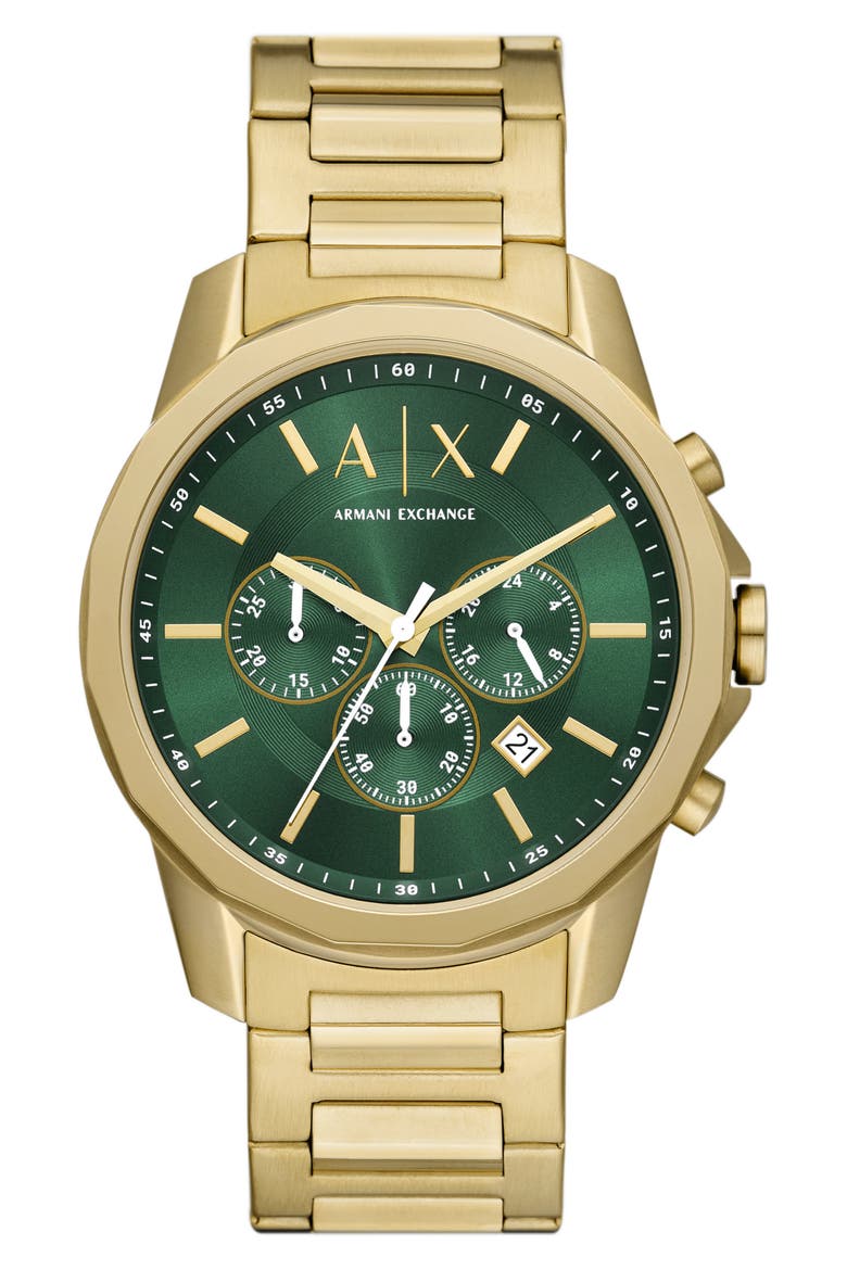 Chronograph Bracelet Watch, 44mm, Main, color, GOLD