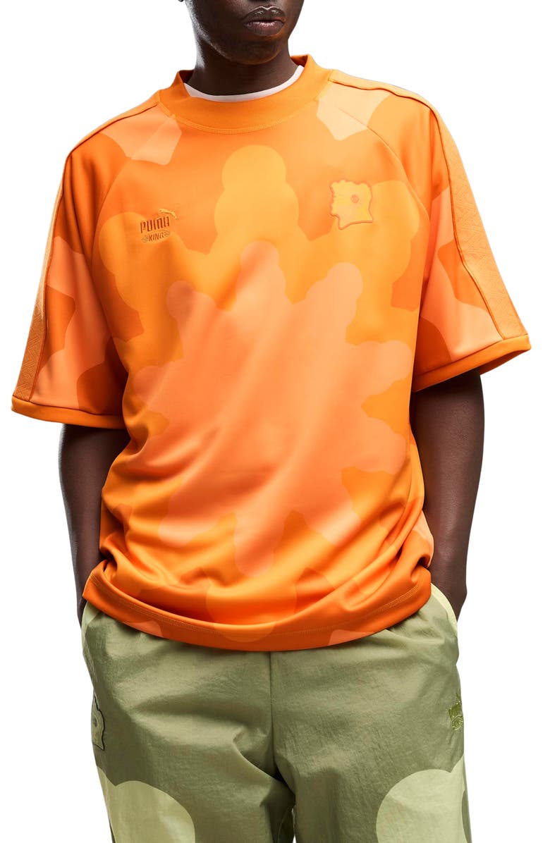 PUMA x Côte d'Ivoire x Salehe Bembury King Jersey, Main, color, Dark Poppy