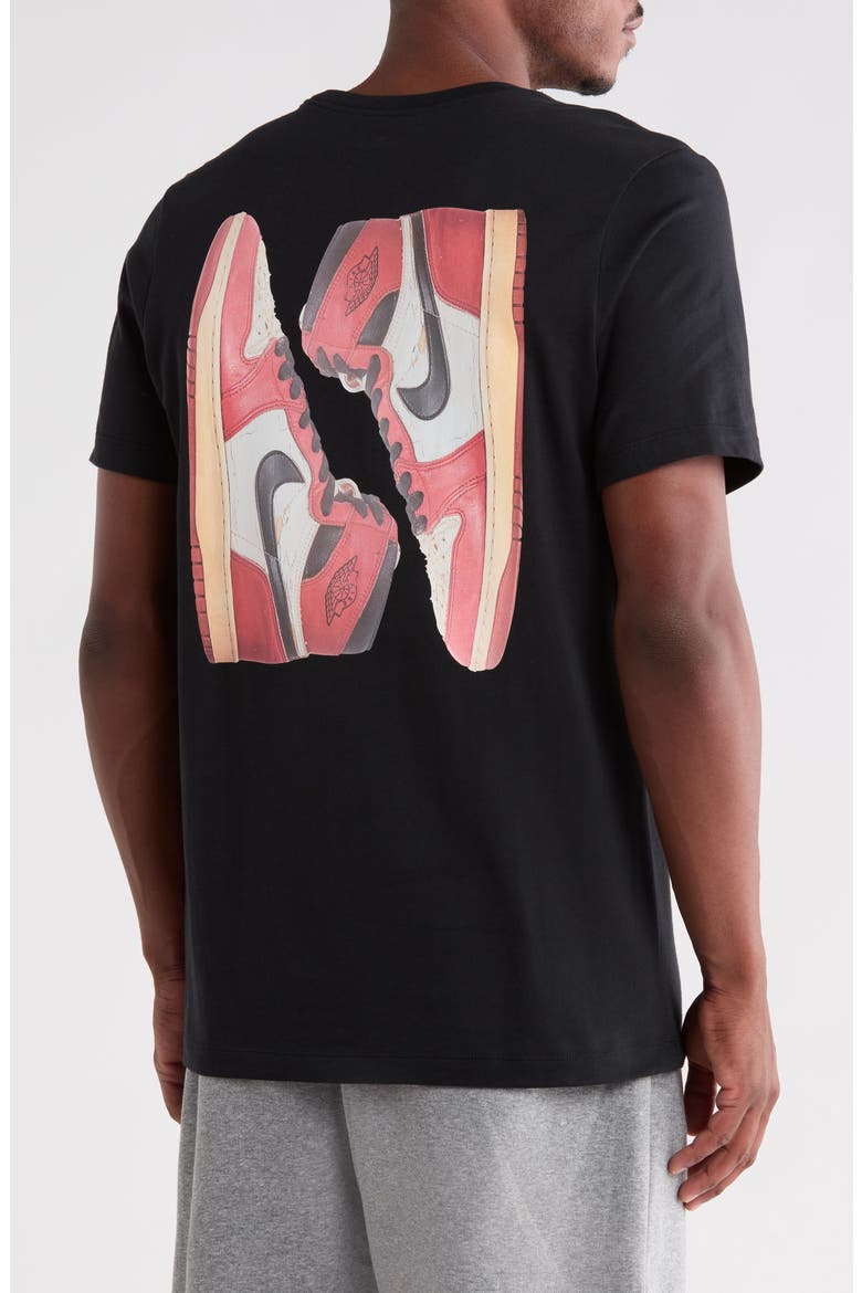 Jordan Essentials Vintage Crewneck T-Shirt, Alternate, color, BLACK/ SAIL