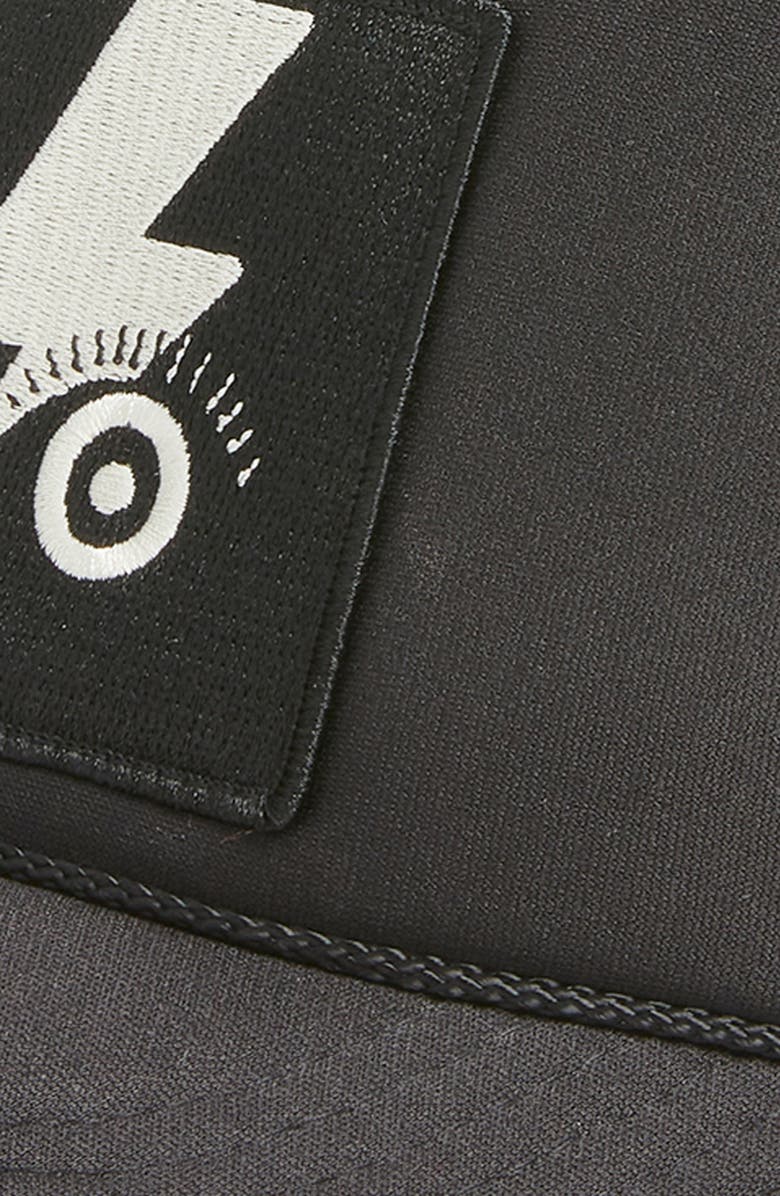 Friday Feelin’ Electric Eye Trucker Hat, Alternate, color, Black