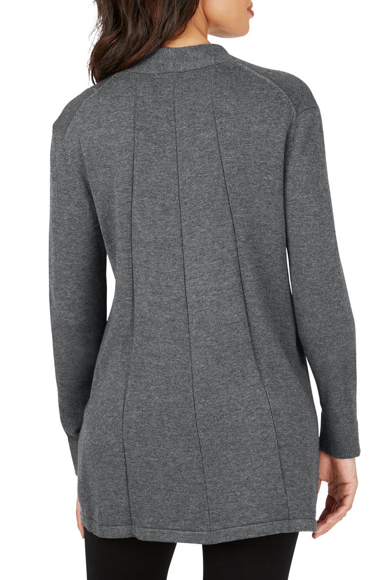 Bethanie Open Front Cardigan, Alternate, color, GRANITE