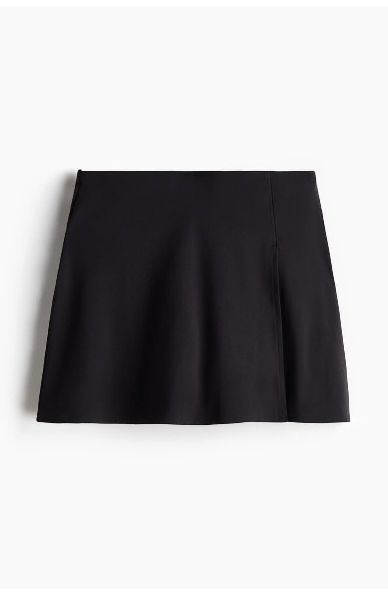 H&M Tennis Skirt With Softmove, Alternate, color, Black