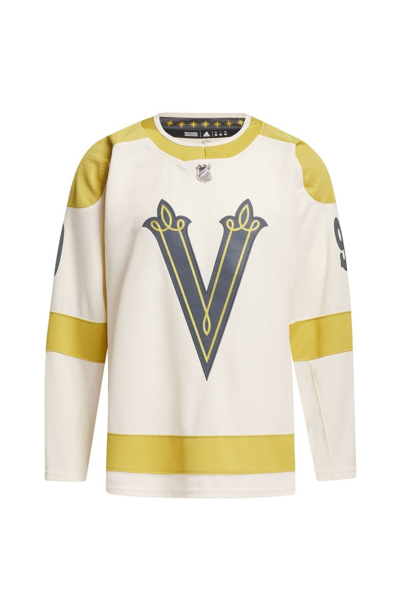 adidas Men's adidas Jack Eichel Cream Vegas Golden Knights 2024 NHL Winter Classic Primegreen Authentic Player Jersey, Alternate, color,