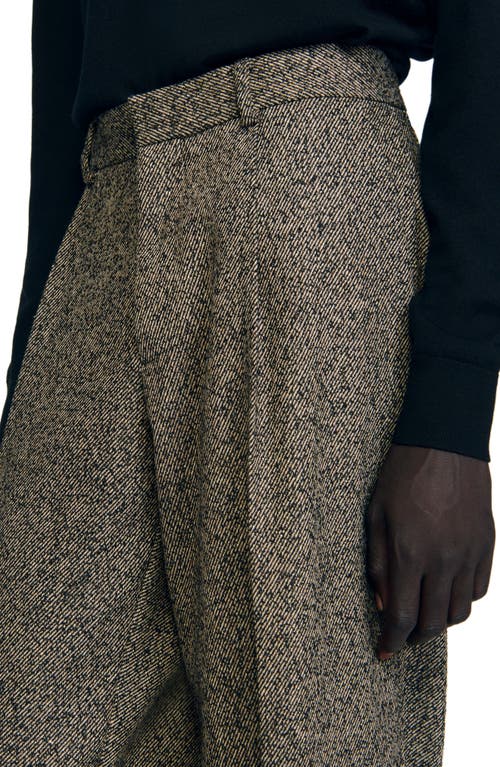 Sandro Wide-leg Suit Trousers In Brown