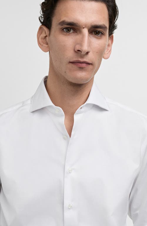 Mango Slim Fit Poplin Button-up Shirt In White