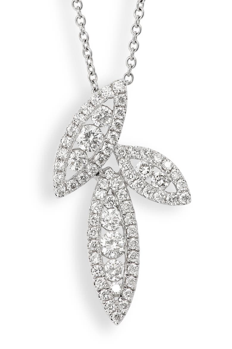 Audrey Diamond Marquise Pendant Necklace (Nordstrom Exclusive), Main, color, WHITE GOLD/ DIAMOND