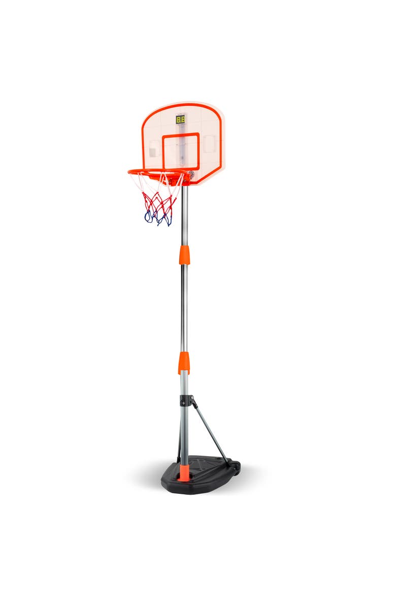 Portable Electronic Scoreboard Basketball Hoop, Main, color, Multicolored