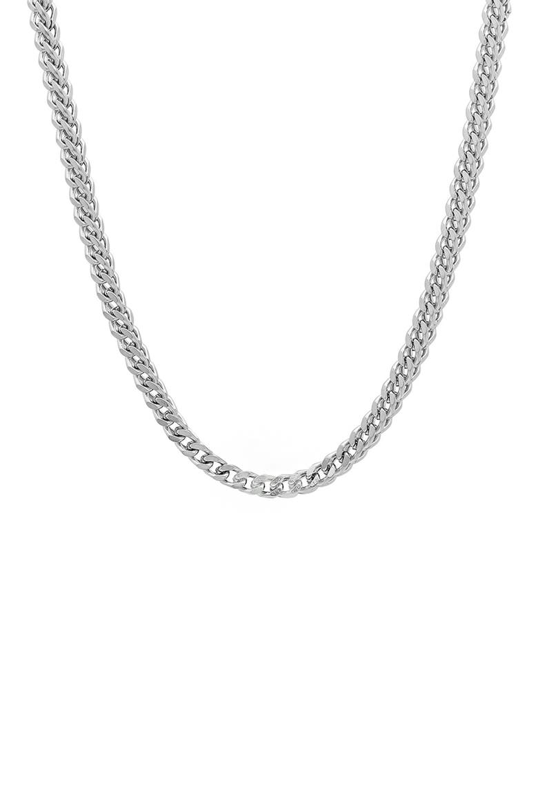 Men's Franco Stainless Steel 24" Chain Necklace, Main, color, METALLIC