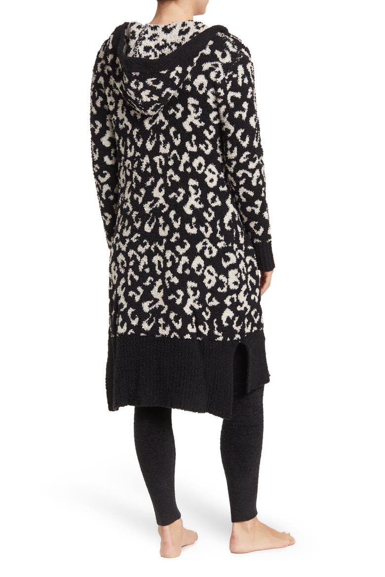 Judith Fleece Cardigan, Alternate, color, BLACK LEOPARD
