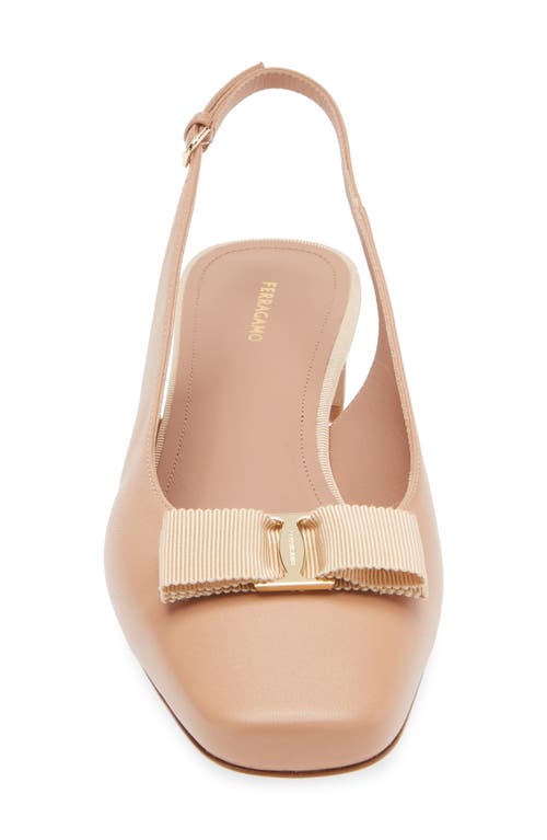Ferragamo Rivada Slingback Pump In Beige