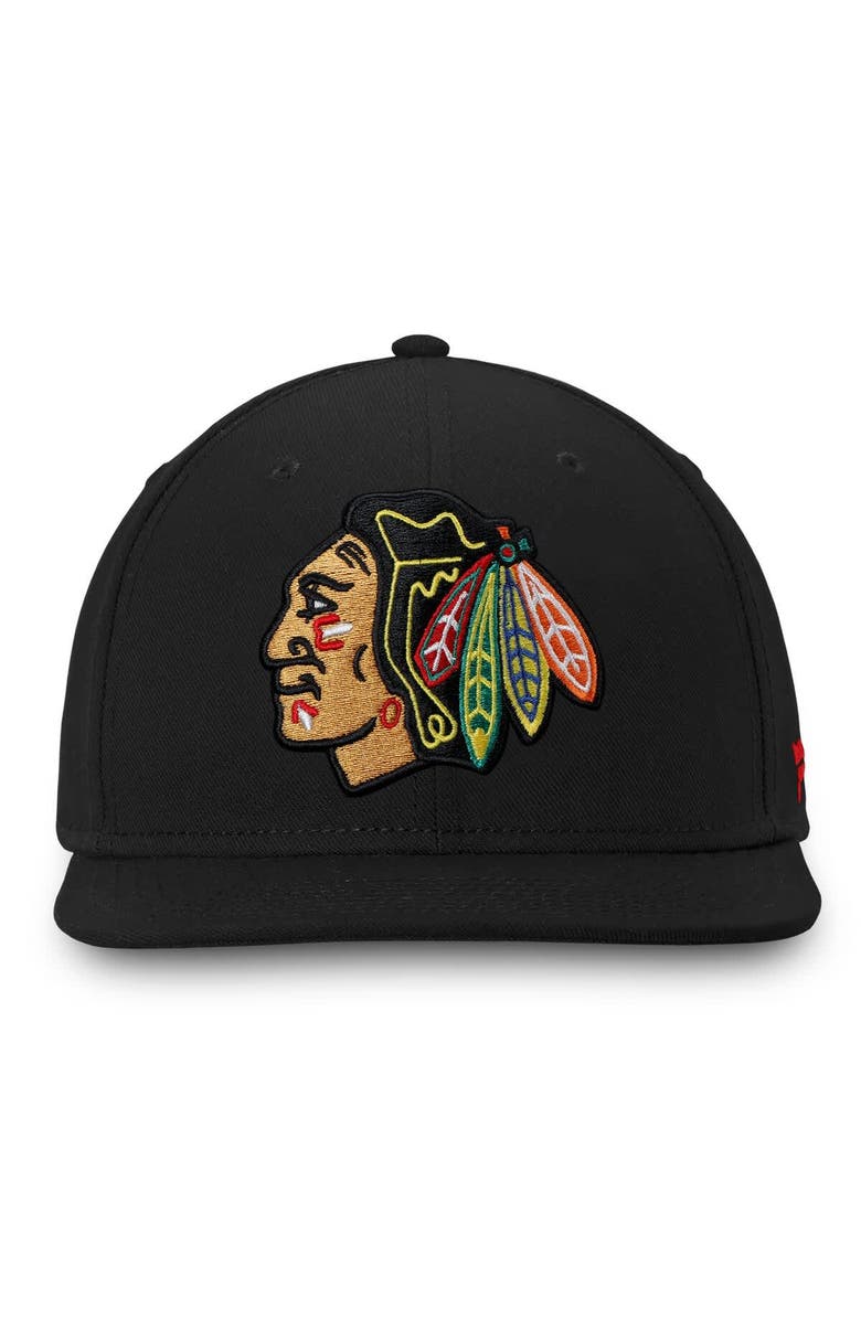 FANATICS Men's Fanatics Black Chicago Blackhawks Core Fitted Hat, Alternate, color, 