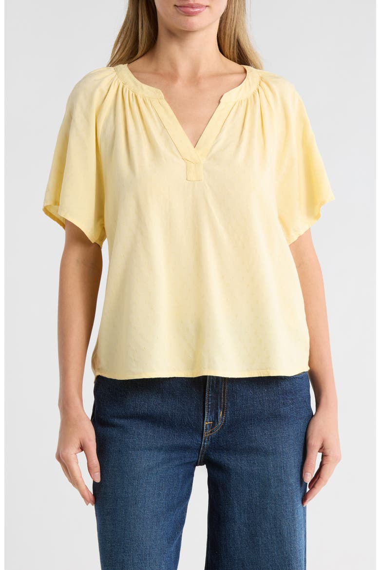 Kirby Popover Shirt, Main, color, PALE BANANA