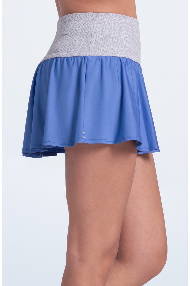 Womens' Rib Line Blue Flounce Skirt, Alternate, color, Parisian Blue