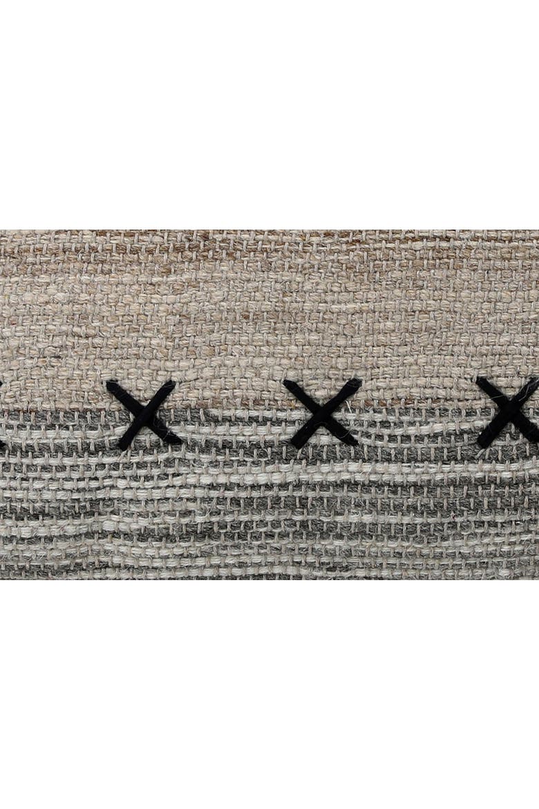 Milan Handwoven Wool & Cotton Lumbar Pillow, Alternate, color, Grey/Taupe/Black
