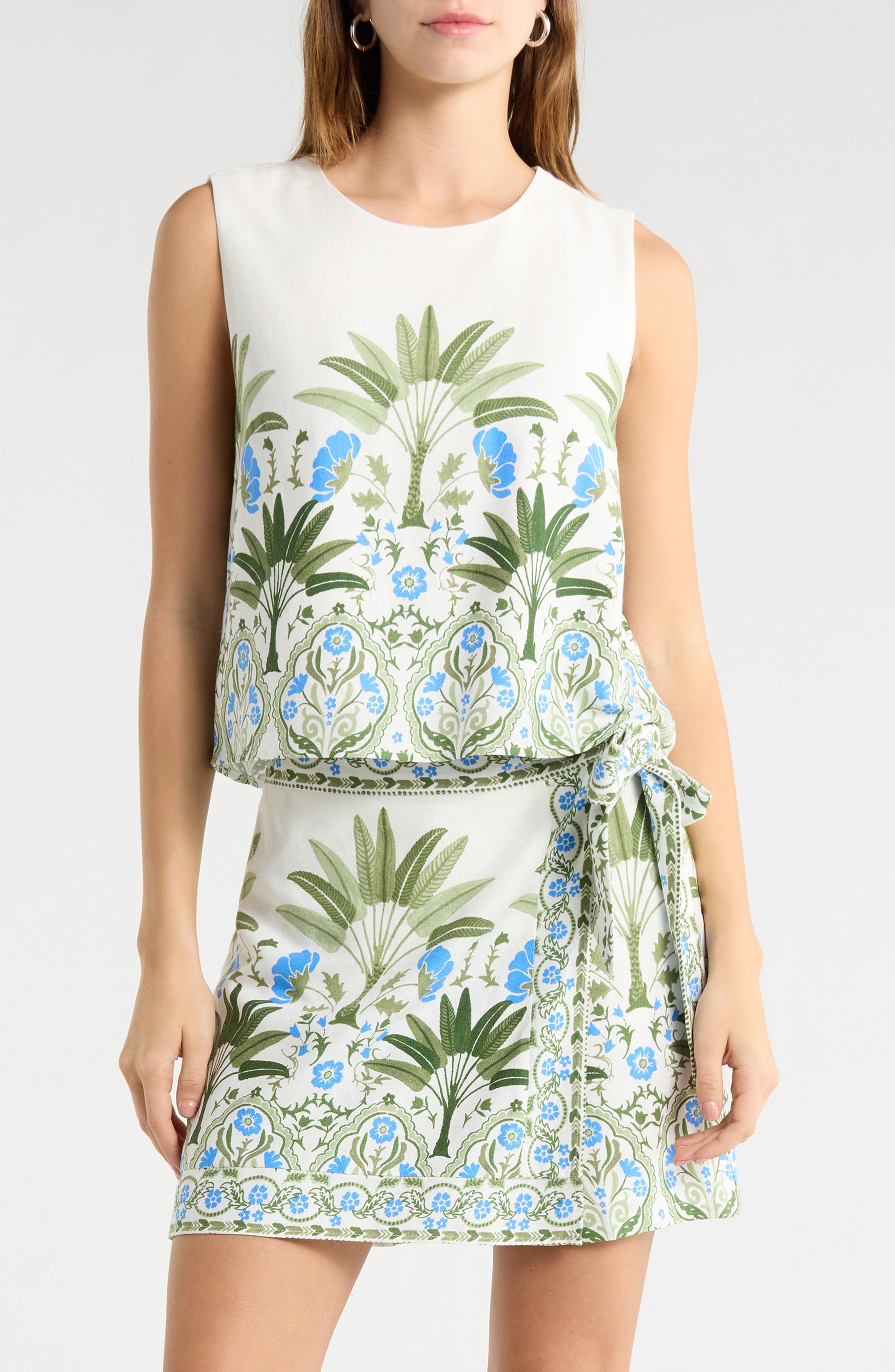 Senara Floral Sleeveless Top