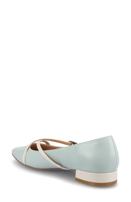 Journee Collection Women's Camby Crisscross Strap Pointed Toe Flats In Blue