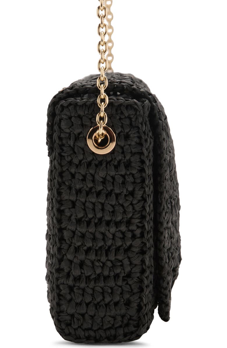 MANGO Woven Straw, Alternate, color, Black