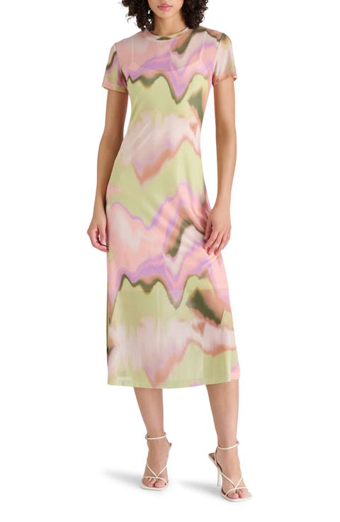 Mesh T-Shirt Midi Dress