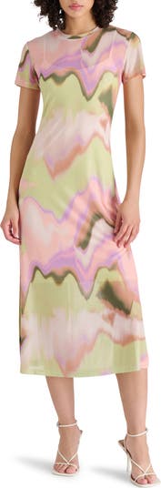 Mesh T-Shirt Midi Dress