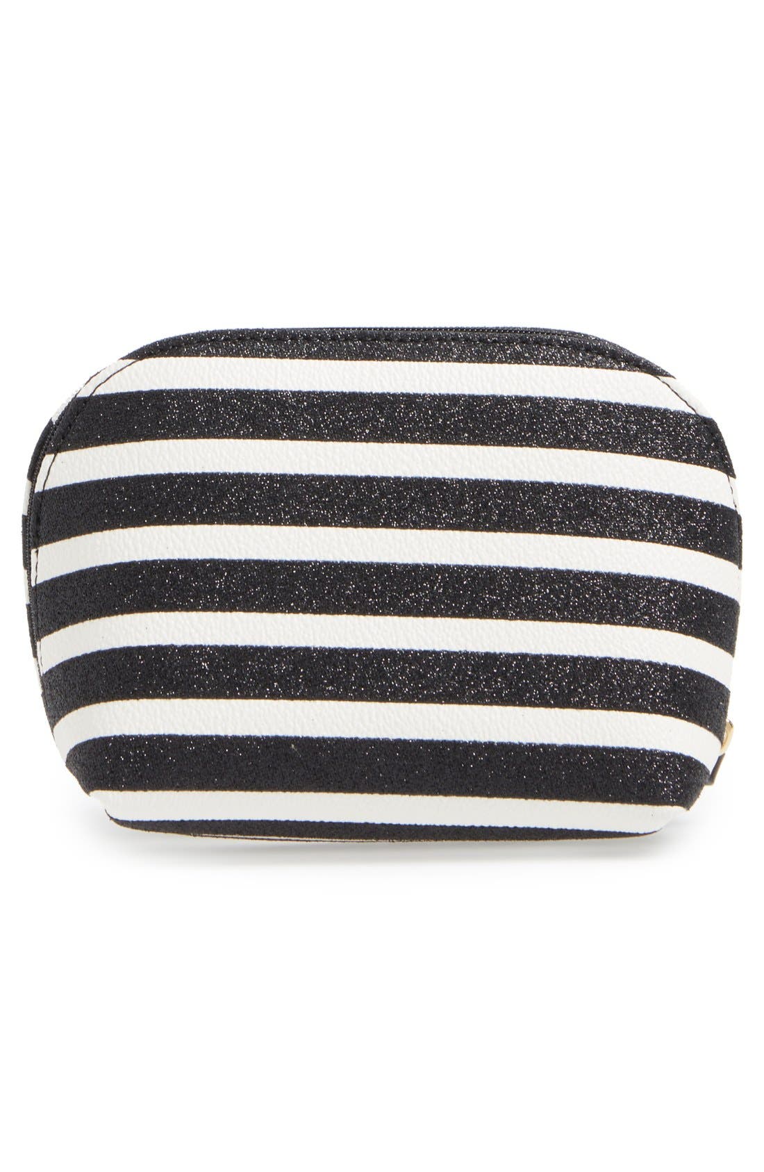 small glitter annabella cosmetics case, Alternate, color, BLACK MULTI