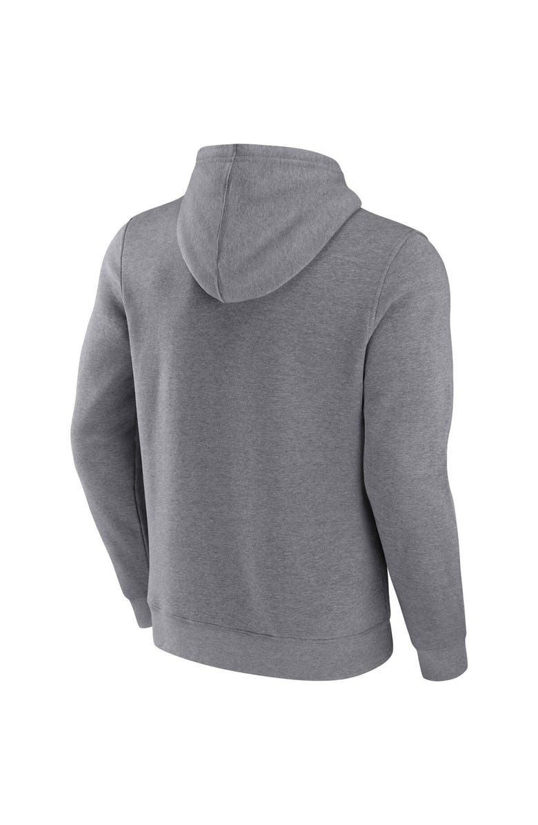 FANATICS Men's Fanatics Branded Heathered Gray Washington Nationals Iconic Steppin Up Fleece Pullover Hoodie, Alternate, color, Heather Gray