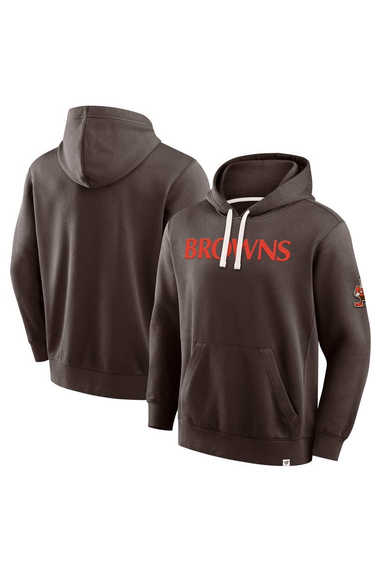 Men's Fanatics Brown Cleveland Browns New Horizons Heritage Pullover Hoodie, Main, color, Brown