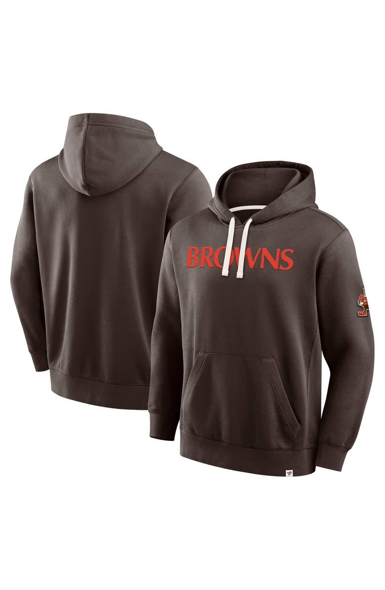 FANATICS Men's Fanatics Brown Cleveland Browns New Horizons Heritage Pullover Hoodie, Main, color, Brown