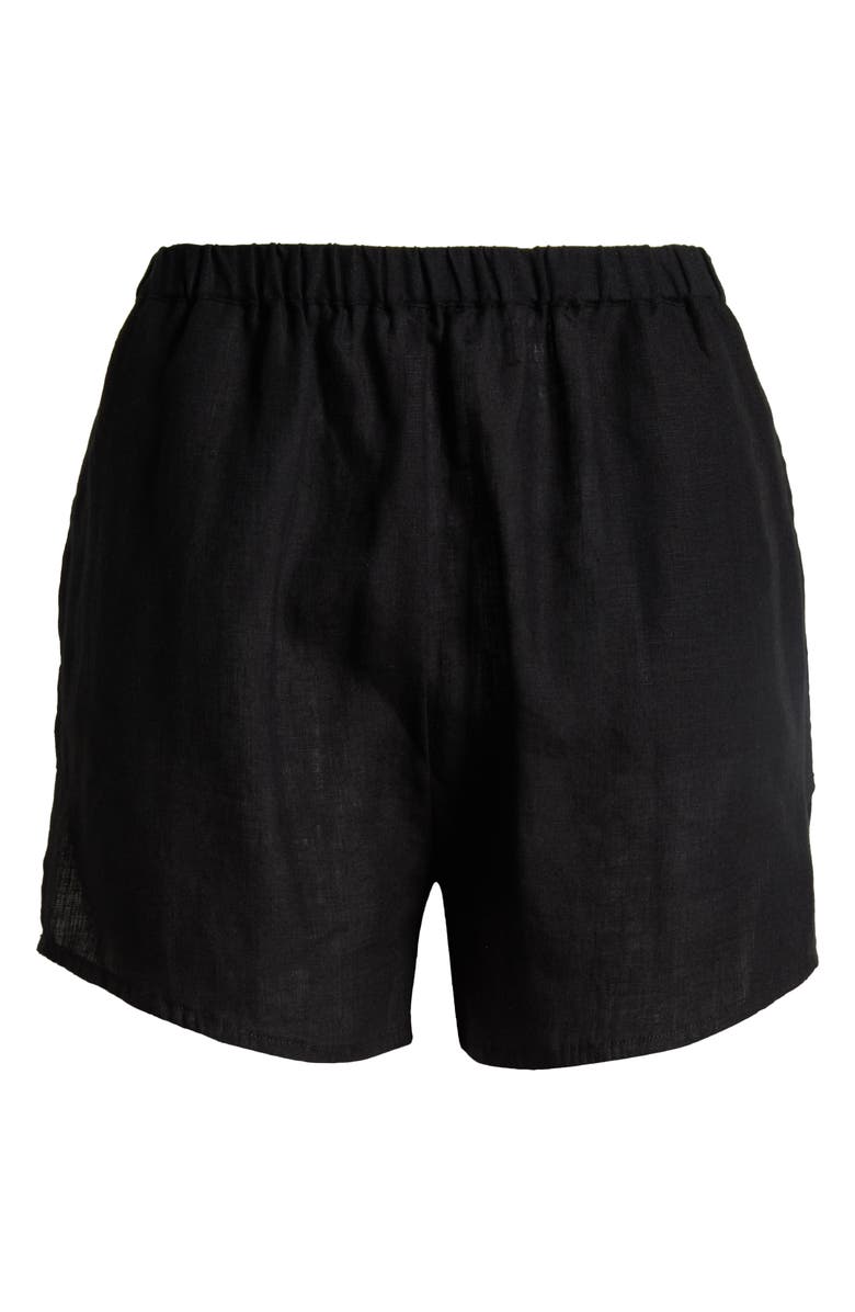 Vitamin A<sup>®</sup> Tallows Linen Cover-Up Shorts, Alternate, color, Eco Linen Black
