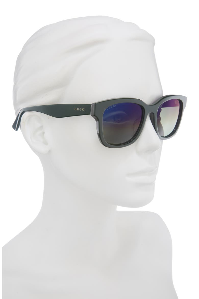 54mm Square Sunglasses, Alternate, color, GREEN GREEN BLUE