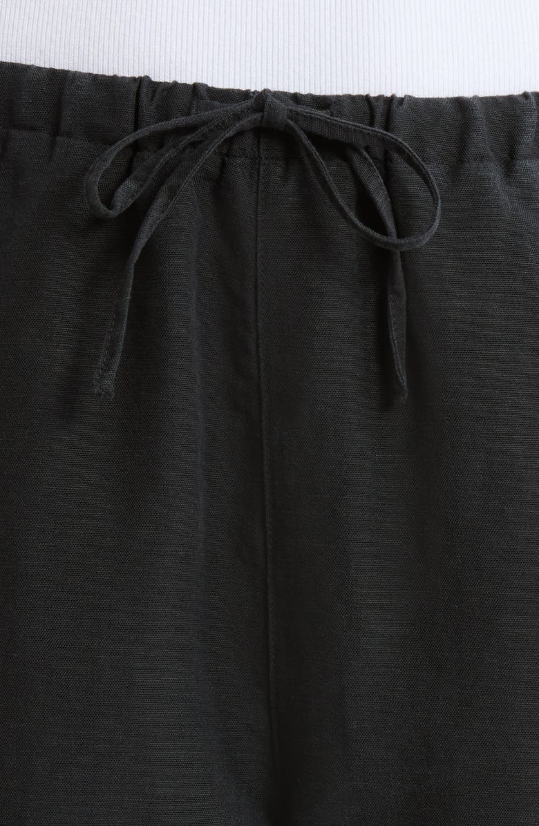 Marine Layer Linen Blend Straight Leg Pants, Alternate, color, Black