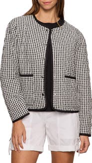 Sanctuary Gingham Quilted Cotton Blend Jacket