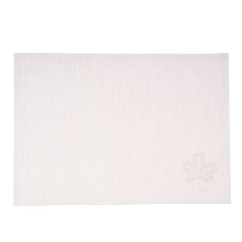 C & F Home C&f Home Neutral Maple Leaves Placemats Set Of 6, 14" X 20" In White